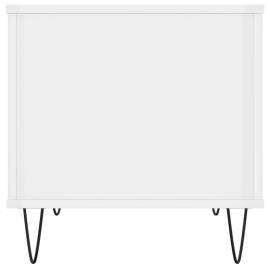 Măsuță de cafea, alb extralucios, 60x44,5x45 cm, lemn compozit, 7 image