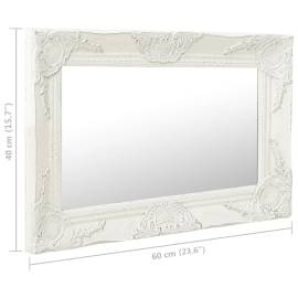 Oglindă de perete în stil baroc, alb, 60 x 40 cm, 6 image