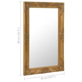 Oglindă de perete în stil baroc, auriu, 50 x 80 cm, 6 image