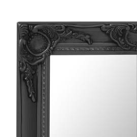 Oglindă de perete în stil baroc, negru, 60 x 60 cm, 4 image