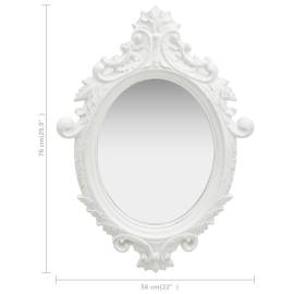 Oglindă de perete în stil castle, alb, 56 x 76 cm, 5 image