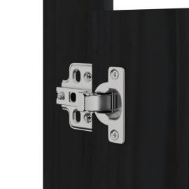 Uși de bucătărie de exterior, negru, 50x9x82 cm, lemn masiv pin, 7 image