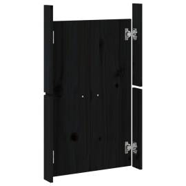 Uși de bucătărie de exterior, negru, 50x9x82 cm, lemn masiv pin, 6 image