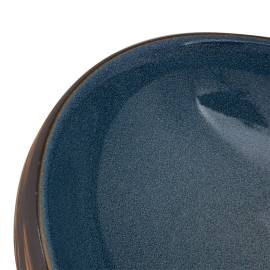 Lavoar de blat, maro și albastru, 59x40x15 cm, ceramică, oval, 7 image