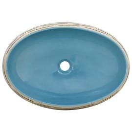 Lavoar de blat, multicolor, 59x40x15 cm, ceramică, oval, 6 image