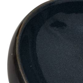 Lavoar de blat, negru și albastru, 59x40x15 cm, ceramică, oval, 7 image