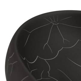 Lavoar de blat, negru, 59x40x15 cm, ceramică, oval, 7 image