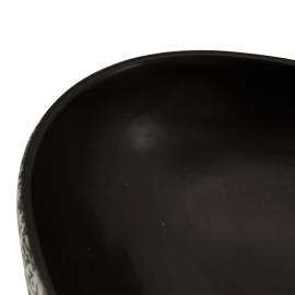 Lavoar de blat negru și albastru 56,5x36,5x13,5cm ceramică oval, 7 image