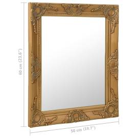 Oglindă de perete în stil baroc, auriu, 50 x 60 cm, 6 image