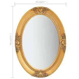 Oglindă de perete în stil baroc, auriu, 50 x 70 cm, 6 image