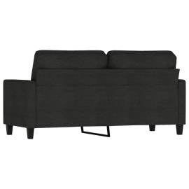 Canapea cu 2 locuri, negru, 140 cm, material textil, 5 image