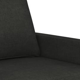 Canapea cu 2 locuri, negru, 140 cm, material textil, 6 image