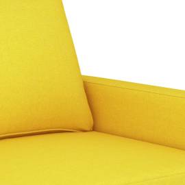 Fotoliu canapea, galben deschis, 60 cm, țesătură, 6 image