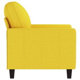 Fotoliu canapea, galben deschis, 60 cm, țesătură, 4 image