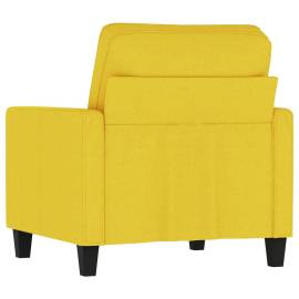 Fotoliu canapea, galben deschis, 60 cm, țesătură, 5 image