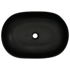 Lavoar de blat, negru, 59x40x14 cm, ceramică, oval, 6 image