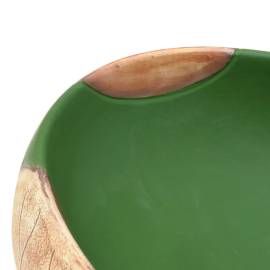 Lavoar de blat, verde și maro, 59x40x15 cm, ceramică, oval, 7 image
