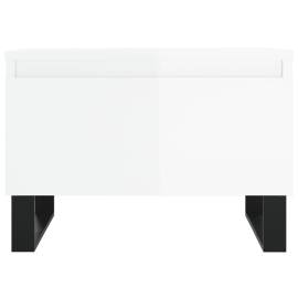Măsuță de cafea, alb extralucios, 50x46x35 cm, lemn prelucrat, 5 image