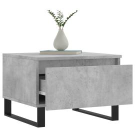 Măsuță de cafea, gri beton, 50x46x35 cm, lemn prelucrat, 4 image