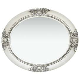 Oglindă de perete în stil baroc, argintiu, 50 x 60 cm, 3 image