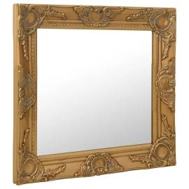 Oglindă de perete în stil baroc, auriu, 60 x 60 cm, 2 image