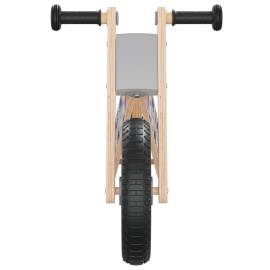 Bicicletă de echilibru pentru copii, imprimeu și gri, 3 image