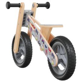 Bicicletă de echilibru pentru copii, imprimeu și gri, 5 image