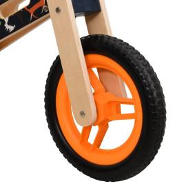 Bicicletă de echilibru pentru copii, imprimeu și portocaliu, 9 image