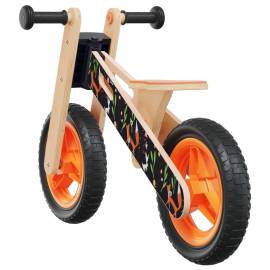 Bicicletă de echilibru pentru copii, imprimeu și portocaliu, 5 image
