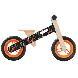 Bicicletă de echilibru pentru copii, imprimeu și portocaliu, 4 image