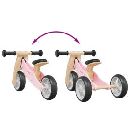 Bicicletă de echilibru pentru copii 2 în 1, roz, 9 image