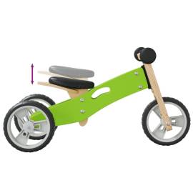 Bicicletă de echilibru pentru copii 2 în 1, verde, 10 image