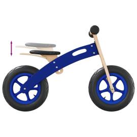 Bicicletă echilibru de copii, cauciucuri pneumatice, albastru, 10 image
