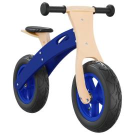 Bicicletă echilibru de copii, cauciucuri pneumatice, albastru, 2 image