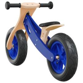 Bicicletă echilibru de copii, cauciucuri pneumatice, albastru, 8 image