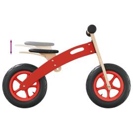 Bicicletă echilibru pentru copii, cauciucuri pneumatice, roșu, 10 image