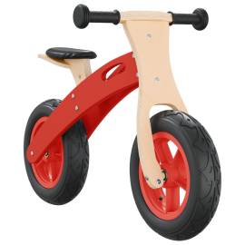 Bicicletă echilibru pentru copii, cauciucuri pneumatice, roșu, 2 image