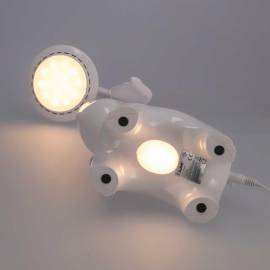 Lampa de birou, jumi, model elefant, lumina led reglabila, alb, 9x38 cm, 2 image