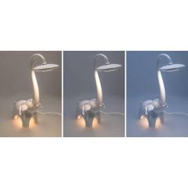 Lampa de birou, jumi, model elefant, lumina led reglabila, alb, 9x38 cm, 4 image