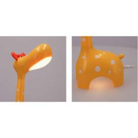 Lampa de birou, jumi, model girafa, lumina led reglabila, galben, 10x25x40 cm, 2 image
