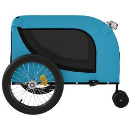Remorcă bicicletă animale companie, albastru/negru, oxford/fier, 6 image