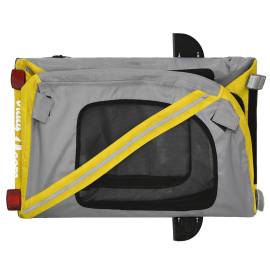 Remorcă bicicletă animale companie, galben/gri, oxford/fier, 9 image