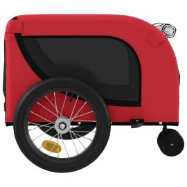 Remorcă bicicletă animale companie, roșu/negru, oxford/fier, 6 image
