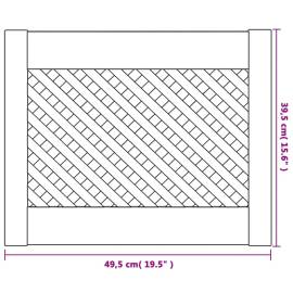 Uși de dulap cu zăbrele 2 buc. 49,5x39,5 cm, lemn masiv de pin, 6 image