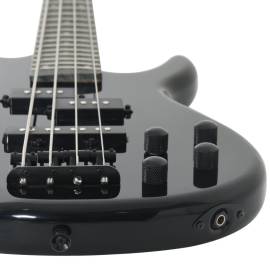 Chitara bass electrică începători, cu husă, negru, 4/4 46", 7 image