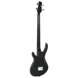 Chitara bass electrică începători, cu husă, negru, 4/4 46", 5 image