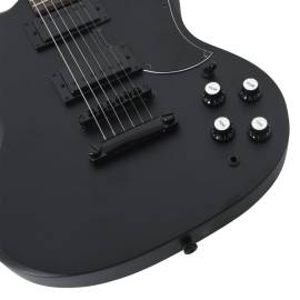 Chitara electrică de începători, cu husă, negru, 4/4 39", 7 image