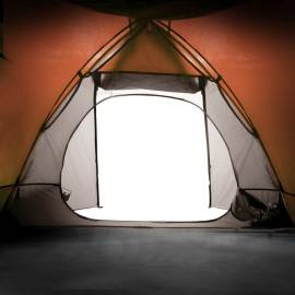 Cort camping 2 persoane gri/portocaliu 224x248x118cm tafta 185t, 11 image