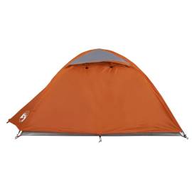 Cort camping 2 persoane gri/portocaliu 254x135x112cm tafta 185t, 7 image