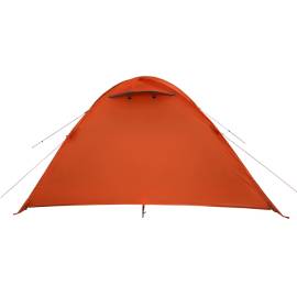 Cort camping 4 persoane gri/portocaliu 300x250x132cm tafta 185t, 8 image